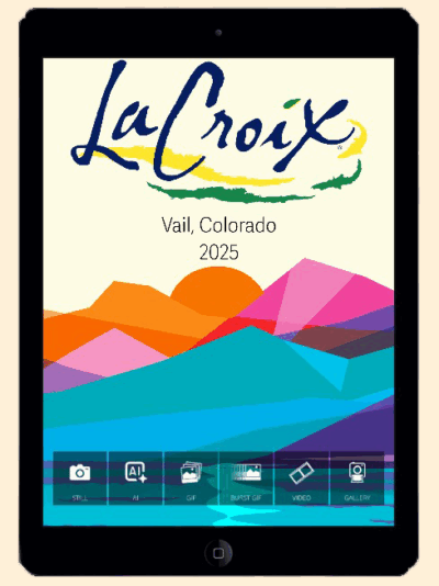 Customized corporate photo booth home screen